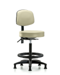 Vinyl Stool with Back - High Bench Height with Seat Tilt VHBST-RG-T1-BF-RG-8501