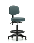 Vinyl Stool with Back - High Bench Height with Seat Tilt VHBST-RG-T1-BF-RG-8546