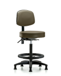 Vinyl Stool with Back - High Bench Height with Seat Tilt VHBST-RG-T1-BF-RG-8809