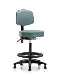 Vinyl Stool with Back - High Bench Height with Seat Tilt VHBST-RG-T1-BF-RG-8822