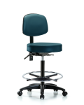 Vinyl Stool with Back - High Bench Height with Seat Tilt VHBST-RG-T1-CF-RC-8801