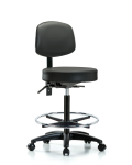 Vinyl Stool with Back - High Bench Height with Seat Tilt VHBST-RG-T1-CF-RC-8823