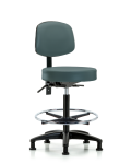 Vinyl Stool with Back - High Bench Height with Seat Tilt VHBST-RG-T1-CF-RG-8546