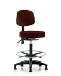 Vinyl Stool with Back - High Bench Height with Seat Tilt VHBST-RG-T1-CF-RG-8569