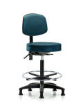 Vinyl Stool with Back - High Bench Height with Seat Tilt VHBST-RG-T1-CF-RG-8801
