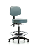 Vinyl Stool with Back - High Bench Height with Seat Tilt VHBST-RG-T1-CF-RG-8822