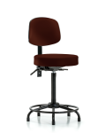 Vinyl Stool with Back - High Bench Height with Round Tube Base VHBST-RT-T1-RG-8569