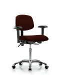 Vinyl Chair Chrome - Medium Bench Height with Seat Tilt VMBCH-CR-T1-A1-NF-CC-8569