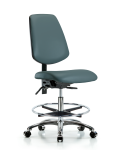Vinyl Chair Chrome - Medium Bench Height with Medium Back VMBCH-MB-CR-T0-A0-CF-CC-8546