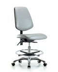 Vinyl Chair Chrome - Medium Bench Height with Medium Back VMBCH-MB-CR-T0-A0-CF-CC-8567