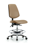 Vinyl Chair Chrome - Medium Bench Height with Medium Back VMBCH-MB-CR-T0-A0-CF-CC-8584