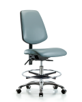Vinyl Chair Chrome - Medium Bench Height with Medium Back VMBCH-MB-CR-T0-A0-CF-CC-8822