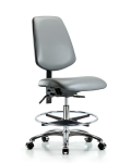 Vinyl Chair Chrome - Medium Bench Height with Medium Back VMBCH-MB-CR-T0-A0-CF-CC-8840