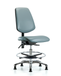 Vinyl Chair Chrome - Medium Bench Height with Medium Back VMBCH-MB-CR-T0-A0-CF-RG-8822