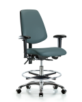 Vinyl Chair Chrome - Medium Bench Height with Medium Back VMBCH-MB-CR-T0-A1-CF-CC-8546