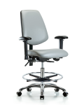 Vinyl Chair Chrome - Medium Bench Height with Medium Back VMBCH-MB-CR-T0-A1-CF-CC-8567