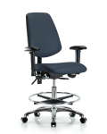 Vinyl Chair Chrome - Medium Bench Height with Medium Back VMBCH-MB-CR-T0-A1-CF-CC-8582