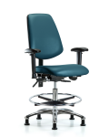 Vinyl Chair Chrome - Medium Bench Height with Medium Back VMBCH-MB-CR-T0-A1-CF-RG-8801