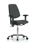 Vinyl Chair Chrome - Medium Bench Height with Medium Back VMBCH-MB-CR-T0-A1-NF-CC-8605