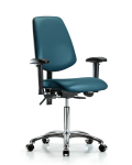 Vinyl Chair Chrome - Medium Bench Height with Medium Back VMBCH-MB-CR-T0-A1-NF-CC-8801