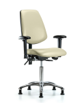 Vinyl Chair Chrome - Medium Bench Height with Medium Back VMBCH-MB-CR-T0-A1-NF-RG-8501