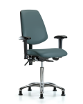 Vinyl Chair Chrome - Medium Bench Height with Medium Back VMBCH-MB-CR-T0-A1-NF-RG-8546