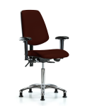 Vinyl Chair Chrome - Medium Bench Height with Medium Back VMBCH-MB-CR-T0-A1-NF-RG-8569