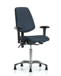 Vinyl Chair Chrome - Medium Bench Height with Medium Back VMBCH-MB-CR-T0-A1-NF-RG-8582