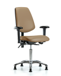 Vinyl Chair Chrome - Medium Bench Height with Medium Back VMBCH-MB-CR-T0-A1-NF-RG-8584