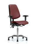 Vinyl Chair Chrome - Medium Bench Height with Medium Back VMBCH-MB-CR-T0-A1-NF-RG-8815