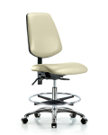 Vinyl Chair Chrome - Medium Bench Height with Medium Back VMBCH-MB-CR-T1-A0-CF-CC-8501