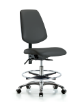 Vinyl Chair Chrome - Medium Bench Height with Medium Back VMBCH-MB-CR-T1-A0-CF-CC-8605