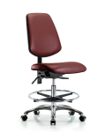 Vinyl Chair Chrome - Medium Bench Height with Medium Back VMBCH-MB-CR-T1-A0-CF-CC-8815