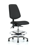 Vinyl Chair Chrome - Medium Bench Height with Medium Back VMBCH-MB-CR-T1-A0-CF-RG-8540