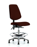 Vinyl Chair Chrome - Medium Bench Height with Medium Back VMBCH-MB-CR-T1-A0-CF-RG-8569