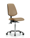 Vinyl Chair Chrome - Medium Bench Height with Medium Back VMBCH-MB-CR-T1-A0-NF-CC-8584