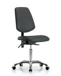 Vinyl Chair Chrome - Medium Bench Height with Medium Back VMBCH-MB-CR-T1-A0-NF-CC-8605