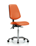Vinyl Chair Chrome - Medium Bench Height with Medium Back VMBCH-MB-CR-T1-A0-NF-CC-8613