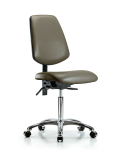 Vinyl Chair Chrome - Medium Bench Height with Medium Back VMBCH-MB-CR-T1-A0-NF-CC-8809