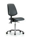 Vinyl Chair Chrome - Medium Bench Height with Medium Back VMBCH-MB-CR-T1-A0-NF-CC-8823