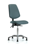 Vinyl Chair Chrome - Medium Bench Height with Medium Back VMBCH-MB-CR-T1-A0-NF-RG-8546