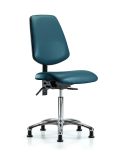 Vinyl Chair Chrome - Medium Bench Height with Medium Back VMBCH-MB-CR-T1-A0-NF-RG-8801