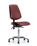 Vinyl Chair Chrome - Medium Bench Height with Medium Back VMBCH-MB-CR-T1-A0-NF-RG-8815