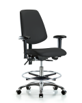 Vinyl Chair Chrome - Medium Bench Height with Medium Back VMBCH-MB-CR-T1-A1-CF-CC-8540