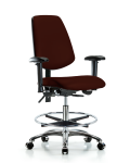Vinyl Chair Chrome - Medium Bench Height with Medium Back VMBCH-MB-CR-T1-A1-CF-CC-8569