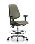 Vinyl Chair Chrome - Medium Bench Height with Medium Back VMBCH-MB-CR-T1-A1-CF-CC-8809