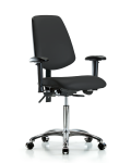 Vinyl Chair Chrome - Medium Bench Height with Medium Back VMBCH-MB-CR-T1-A1-NF-CC-8540