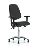 Vinyl Chair Chrome - Medium Bench Height with Medium Back VMBCH-MB-CR-T1-A1-NF-RG-8540