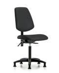 Vinyl Chair - Medium Bench Height with Medium Back & Stationary Glides in Black Trailblazer Vinyl VMBCH-MB-RG-T0-A0-NF-RG-8540