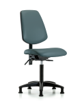 Vinyl Chair - Medium Bench Height with Medium Back & Stationary Glides in Colonial Blue Trailblazer Vinyl VMBCH-MB-RG-T0-A0-NF-RG-8546